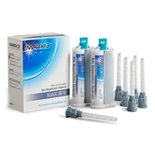 Max Bite Unflavored Bite Registration Super Fast Set, 2 x 50 ml w/ 6 Mixing Tips