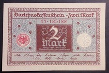 Germany 2 mark banknote, 1920 year,unc