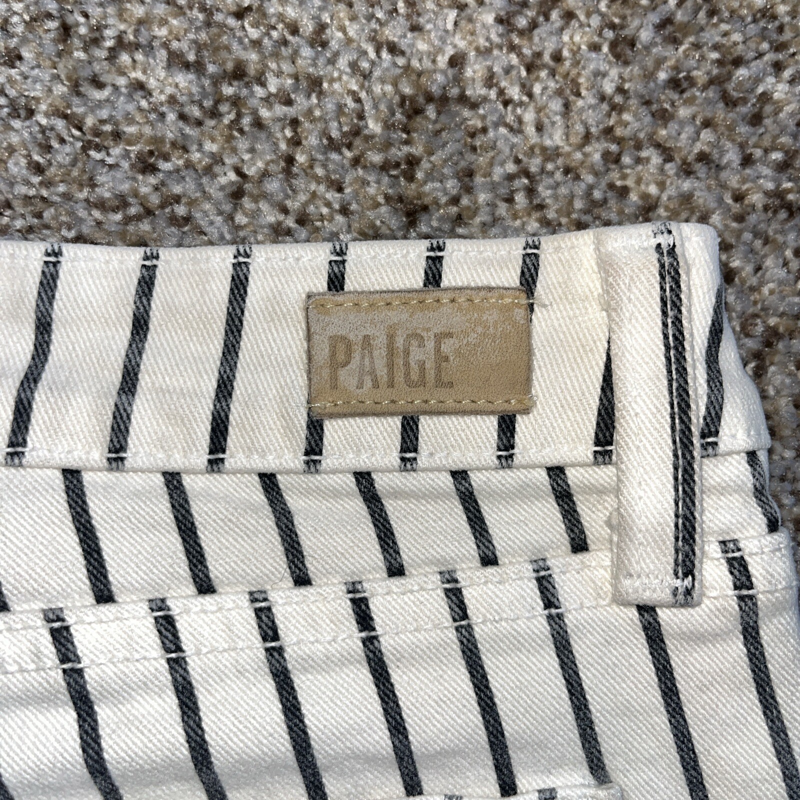 Paige Jeans Denim Skyline Ankle Peg Skinny Stripe Size 28 - View 15