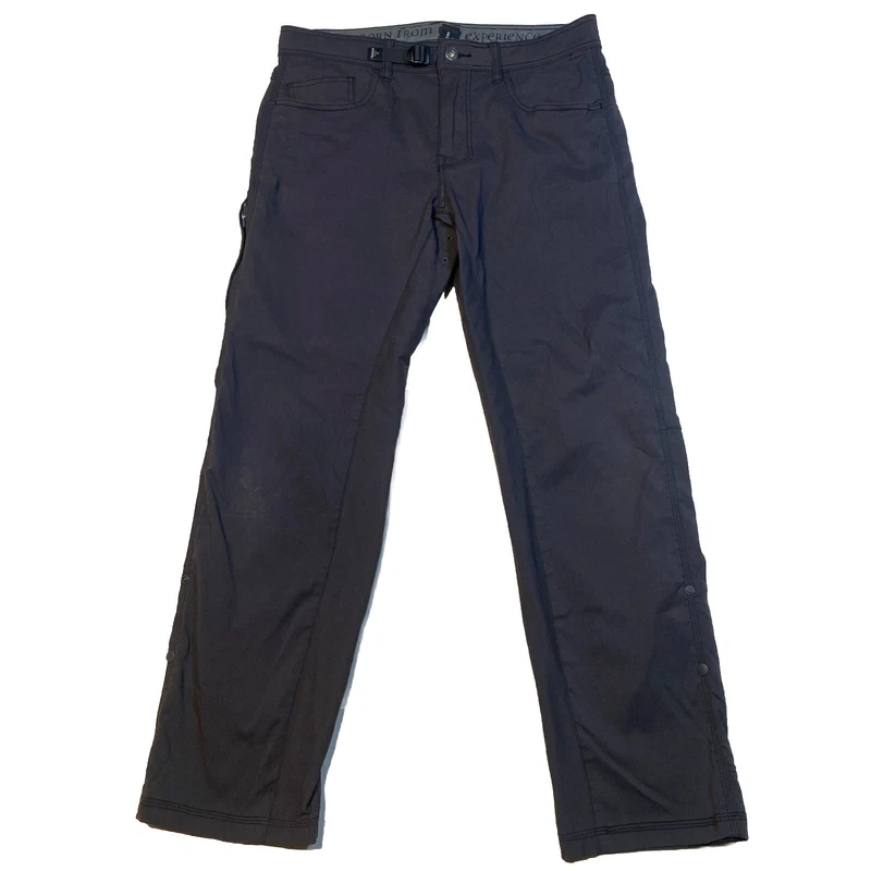prana stretch zion II straight roll tab belted fit pants