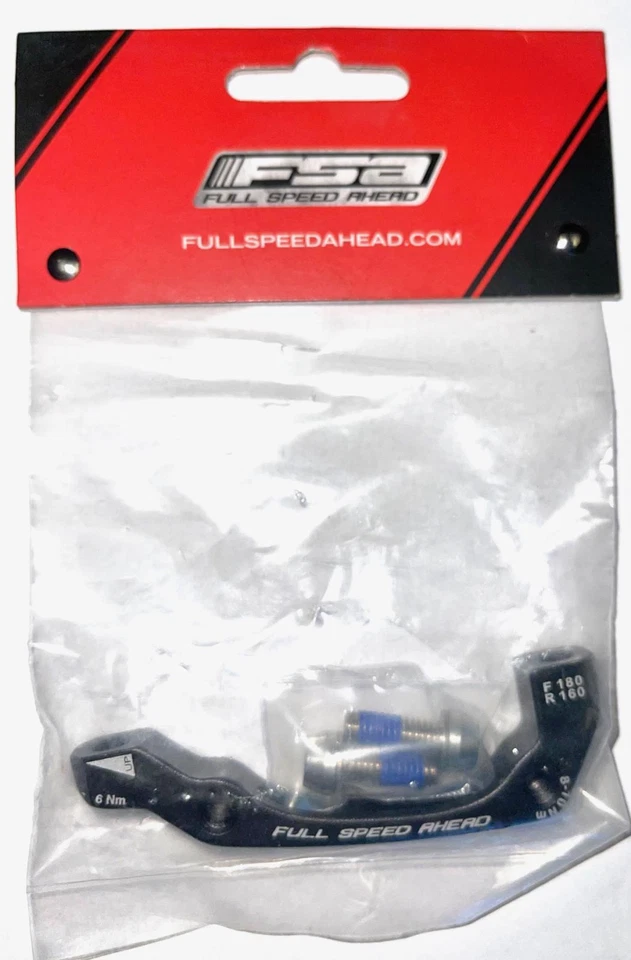 FSA Bike Disc Brake Adapter 180mm front, 160mm rear IS Mount 406-0020 New - Image 3 of 4