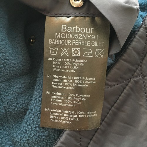 Barbour Perble mens Black Quilted Waistcoat Vest Gilet size XL - Picture 9 of 10