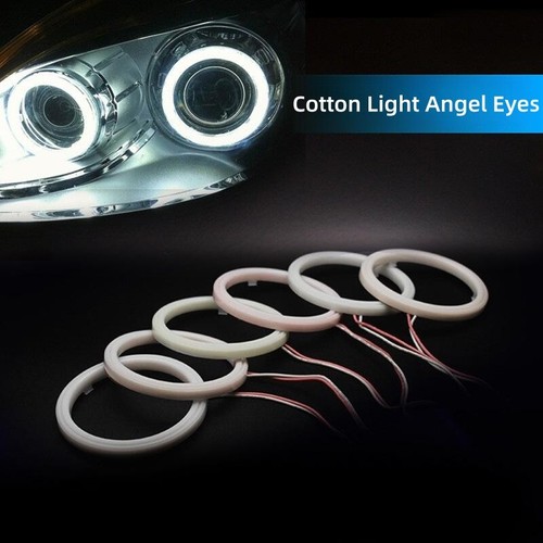60mm/70mm/80mm/90mm/100mm/110mm Car COB LED Angel Eyes Halo Ring Fog Light Lamps - Picture 5 of 14