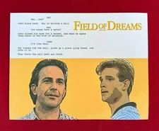 Field of Dreams "Hey Dad?  Wanna Have a Catch?" Script Art - 8.5 x 11