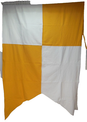 Leonardo Carbone Banner weiß / gelb Maße 230 x 120 cm neu