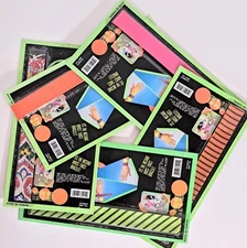 1990s Toysmith Wrist Twist Slap Snap Bracelets Lot Of 5 Florescent Bands Vintage