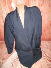 Biba + Pariscop Vintage Blazer marine  Schurwolle geschätzte Grösse XL