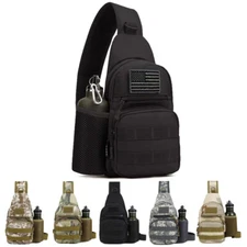 Men Outdoor Tactical Backpack Shoulder Sling Bag Sport Travel Hiking Chest Pack