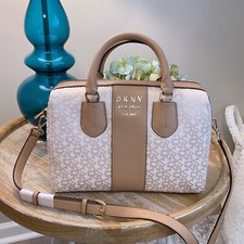 DKNY Purse Bag Large Noho Latte Logo Satchel ...