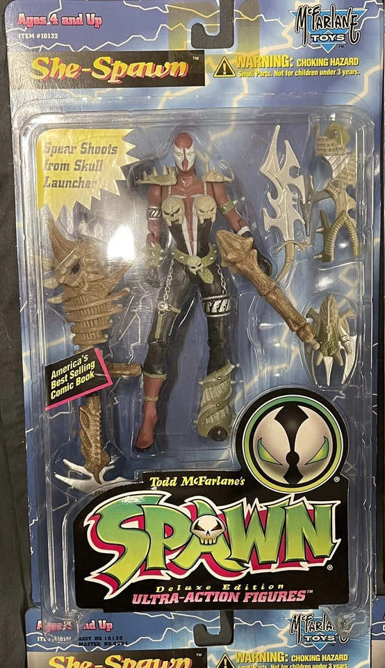 Spawn Series 4 She Spawn, Shadowhawk, Clown 2, Cy-Gor, Exo-Skeloton, The MAXX - Image 2 of 4