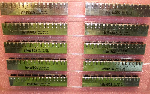 QTY (10) 8 PORT HARMONICA 8P8C RJ-45 SHIELDED MODULAR JACKS SI-10145 InNET/SCS - 第 2/4 張圖片