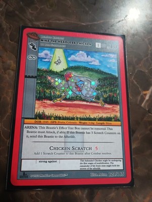 MetaZoo CCG Mike the Headless Chicken UFO: First Edition 121/165 Reverse Holo...
