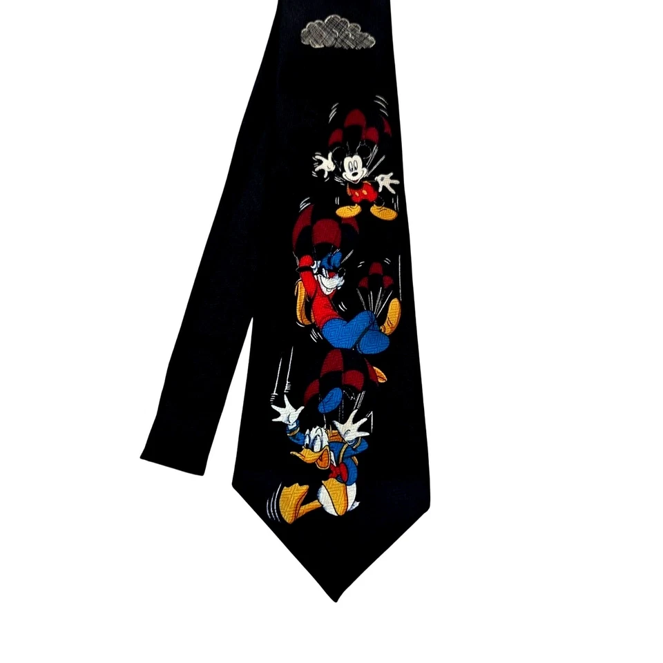 Gravata Disney Mickey Ilimitada Mickey Mouse Pateta Pato Donald Vintage - Imagem 4 de 4
