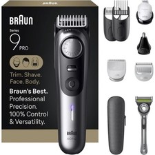Braun All-in-One Series 9 PRO Men's Electric Beard Trimmer, Hair Clipper, Sha S2