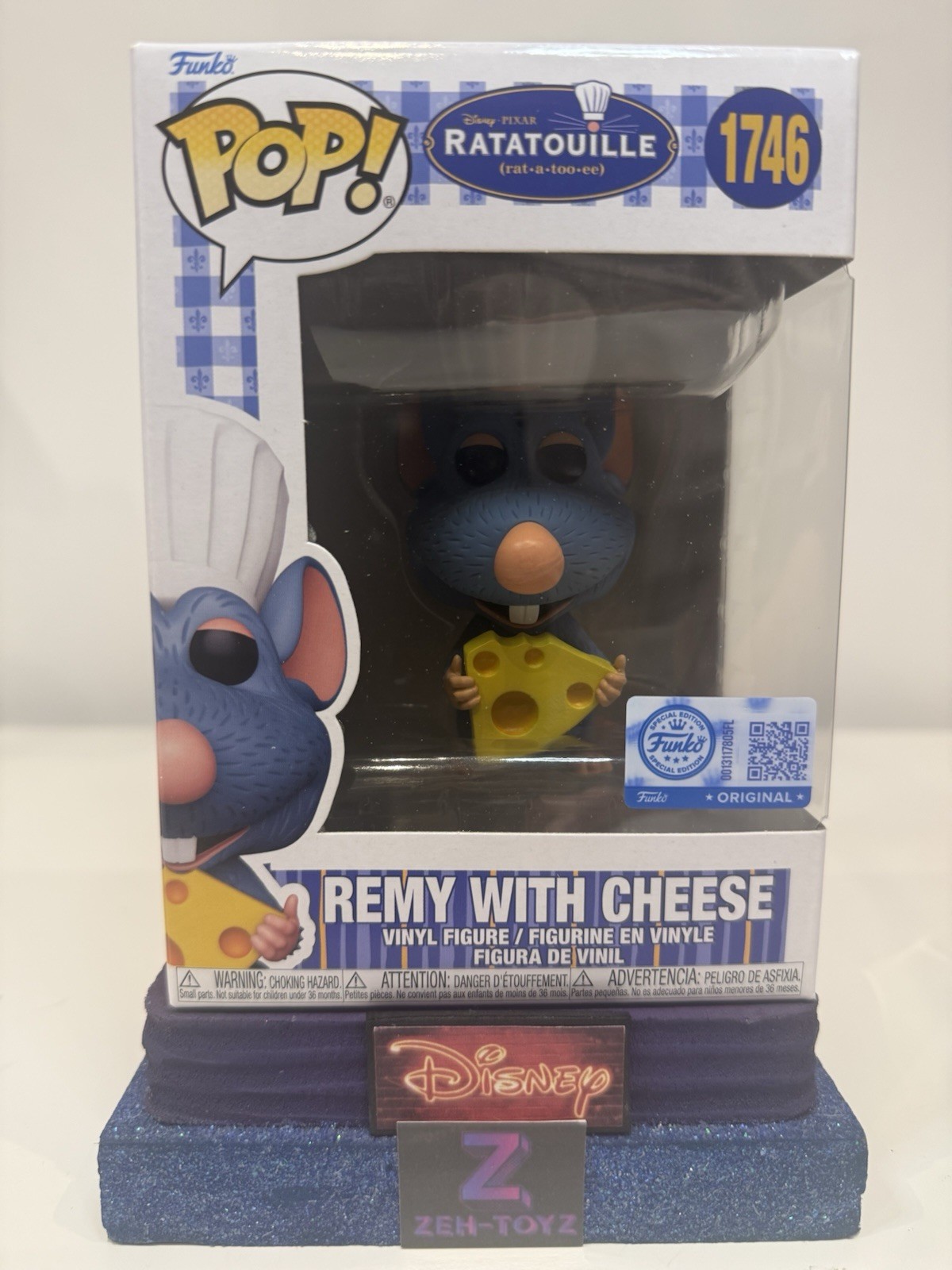 Funko Pop! Disney Pixar Ratatouille Remy With Cheese #1746 Special Edition