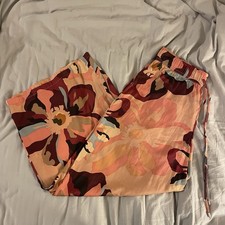 Adrianna Papell Multicolor Floral Wide Leg Pants Size Medium