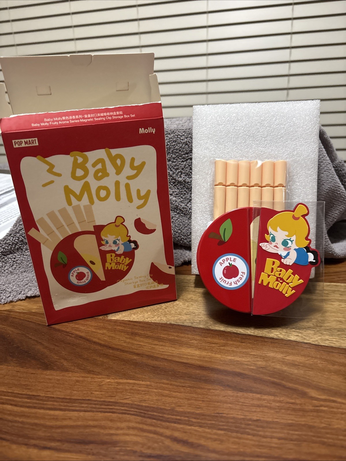 Pop Mart Baby Molly Fruity Aroma Series-Magnetic Sealing Clip storage Box Set 