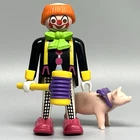 Playmobil Circus Clown Fat Male Adult Figure Tonsured Orange Hair Shoes 3808 HTF