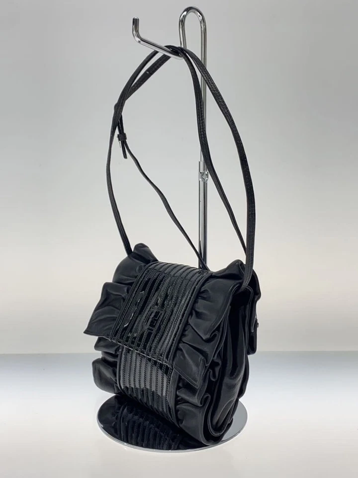 Bolso de Hombro FENDI Cuero Negro Flecos de Japón Foto 2 de 4