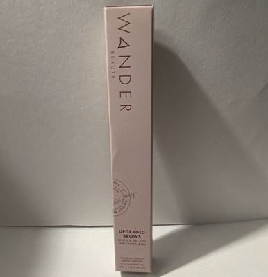Wander Beauty Upgraded Brows Pencil & Gel Duo Dual Ended, Medium Brown Natural
