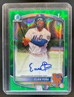 2025 Bowman Chrome Elian Pena Auto Green Lava Refractor 1st Prospect #/99 Mets