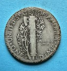 1939-D Mercury Dime. 90% Silver. Fine Condition. Wartime Coin. Charity Auction. — photo 2