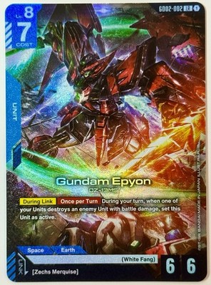 Gundam Epyon - GD02-002 LR Gundam Card Game - Near Mint/Mint