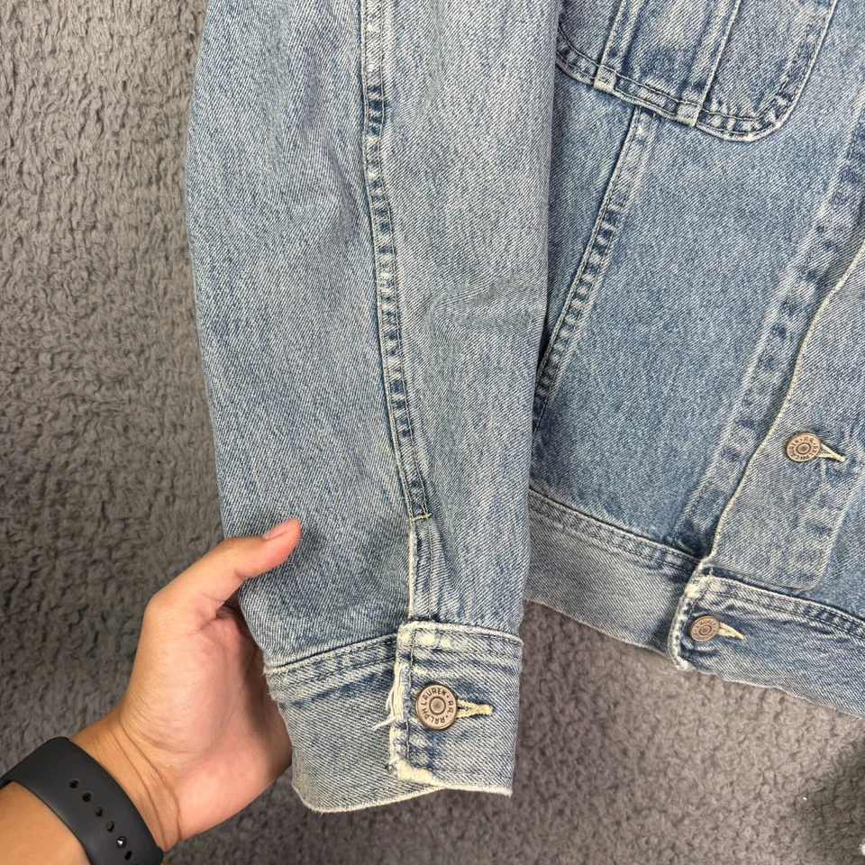 Chaqueta de Camionero RRL Ralph Lauren Indigo Denim Para Hombres Grande Cuadrada Envejecida De Colección Foto 3 de 4