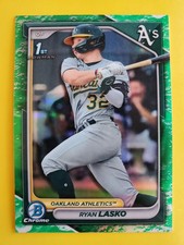 2024 Bowman Chrome Prospects Lunar Glow Refractors #BCP105 Ryan Lasko - A's