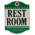 Texaco Restroom Embossed Metal Sign - Vintage Texaco Restroom Sign for Bathro...