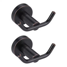 Wall Mount J-Hook Double Robe/Towel Hook Double Robe Hook in Oil Rubbed Bronze 