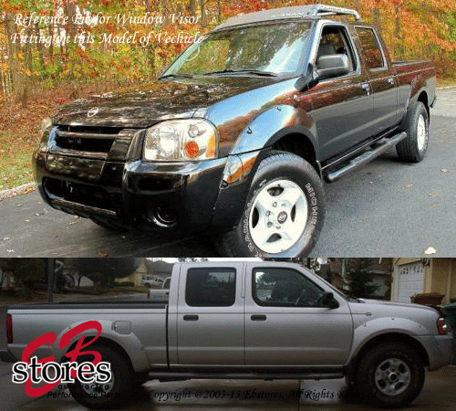 Vent Shade Window Visors For Nissan Frontier 00-03 04 Crew Cab Only SE SC 4pcs - Bild 8 von 8