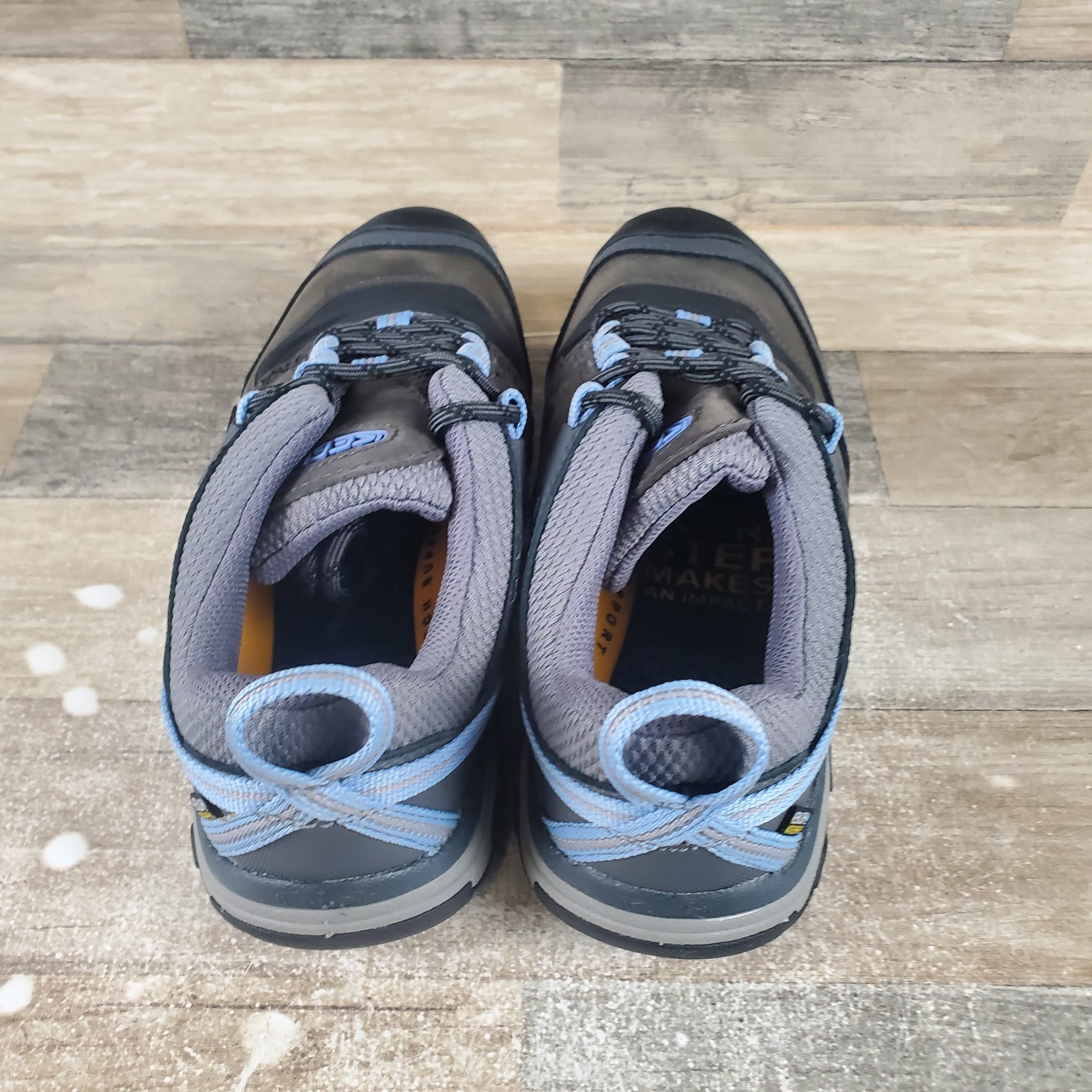 Scarpe da trekking donna Keen Ridge Flex taglia 9 acciaio grigio ortensia sneaker impermeabili