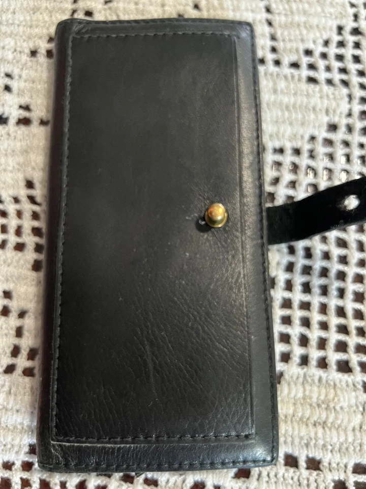 Cartera de cuero Madewell The Post negra larga multibolsillo  Foto 2 de 4