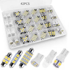 42 Pieces Interior Car Lights Super Bright White Dome Map Tail Cab Lights Bulb