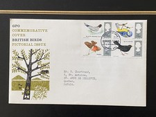 GB STAMPS FIRST DAY COVER 1966 BIRDS (Ord) w/ LONDON BUREAU FDI