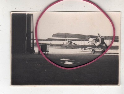 PHOTO FOTO  FLUGZEUG BREGUET BR 14 VOR EINEM HANGAR