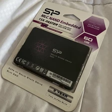 Silicon Power S60 SSD – 60GB 2.5" SATA III 7mm Ultra Slim – New