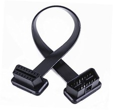 Low Profile OBD 2 OBD ii Male to Female Ribbon Extension Diagnostic Cable