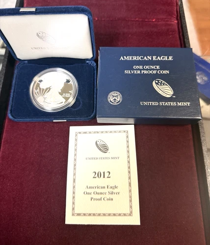 2012-W American Eagle Silver $1 Proof Coin U.S. Mint Original Case  & COA