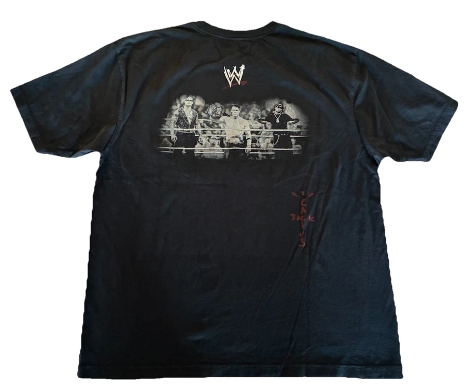 Travis Scott x WWE Tee XL Black Wrestling Is Real  NEW *spots, cut - Image 2 of 4