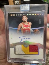 2021-22 Panini Eminence Trae Young Jumbo Patch Auto 08/10 HAWKS