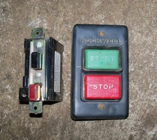 ROCKWELL DELTA Push Button Unisaw 12BA21T MOTOR STARTER Power On SWITCH Furnas