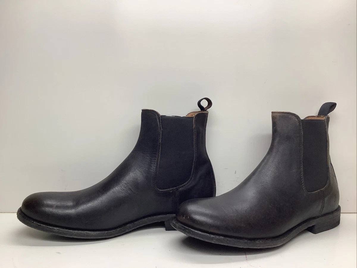 Vintage FRYE boots, Men size 9.5M, Leather, Black , GENTLY used, VERY GUC Vtg Frye Black/Brown Leather High Riding | Mercari main image 3