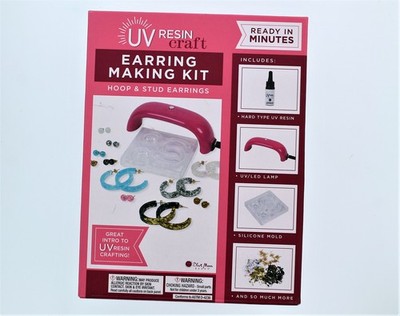 Blue Moon Beads UV Resin Craft Hoop & Stud Earring Making Kit