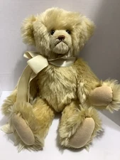 MOHAIR BEAR BY ARTIST LINDA SUZANNE ED E TAIL PLUSH  SIGNED