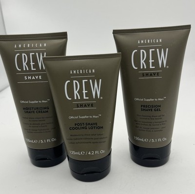 American Crew Shave Moisturizing Cream Precision Gel & Cooling Lotion 3pc