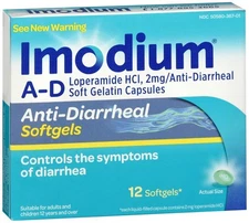 Imodium A-D Loperamide HCl 2 mg Anti-Diarrheal Softgels 12 EA