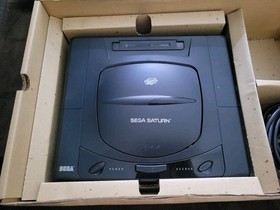 Sega Saturn MK-80000 Black Console Bundle. TESTED WORKS 