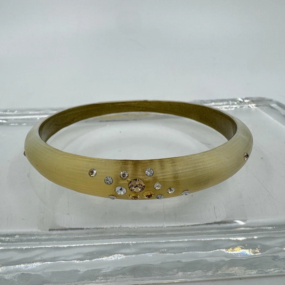 Brazalete Brazalete Alexis Bittar Lucita Translúcido Oro con Cristales